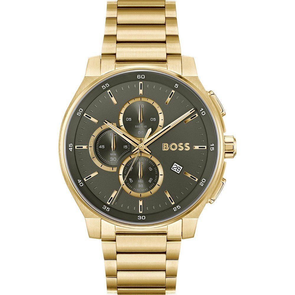 Montre de soirée Hugo Boss en acier inoxydable doré