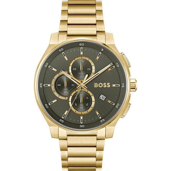 Montre de soirée Hugo Boss en acier inoxydable doré