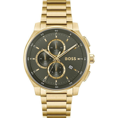 Orologio elegante Hugo Boss in acciaio inossidabile dorato
