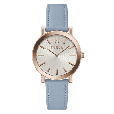 Montre habillée en cuir bleu Furla