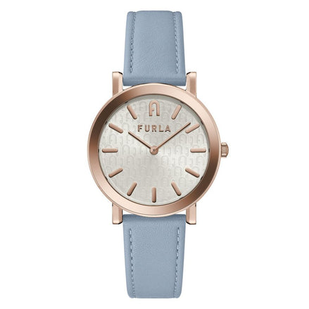 Montre habillée en cuir bleu Furla