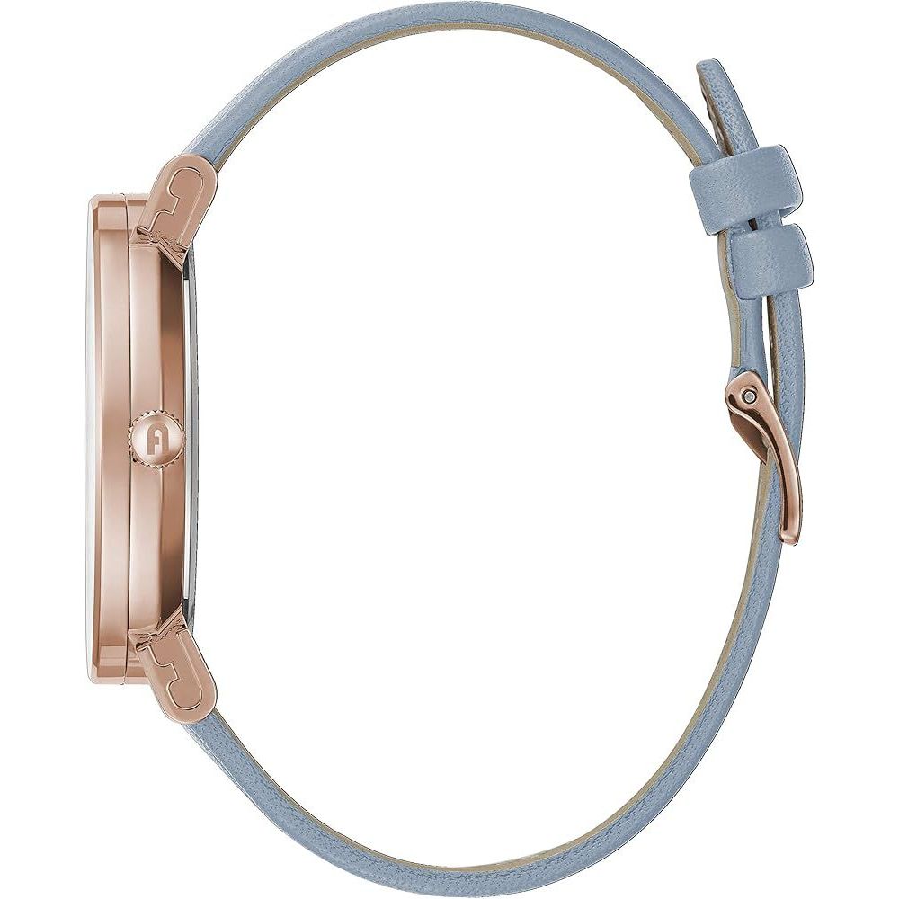 Montre habillée en cuir bleu Furla