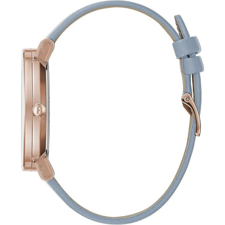 Montre habillée en cuir bleu Furla