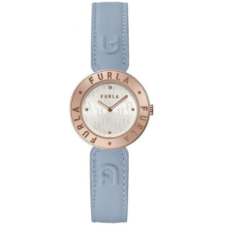 Montre habillée en cuir bleu Furla