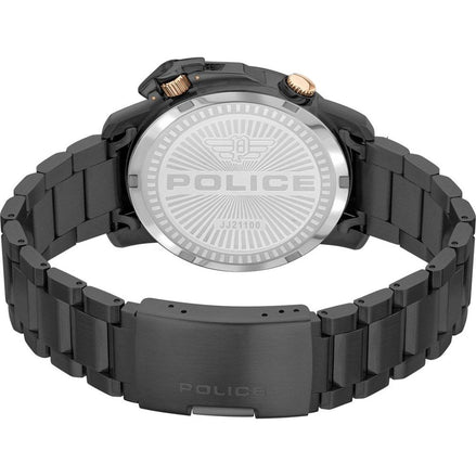Montre habillée en acier inoxydable noir Police