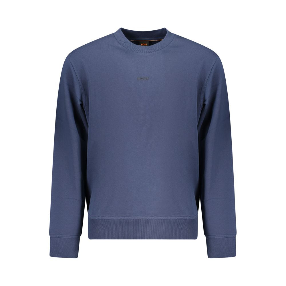 Felpa da uomo Hugo Boss in cotone blu