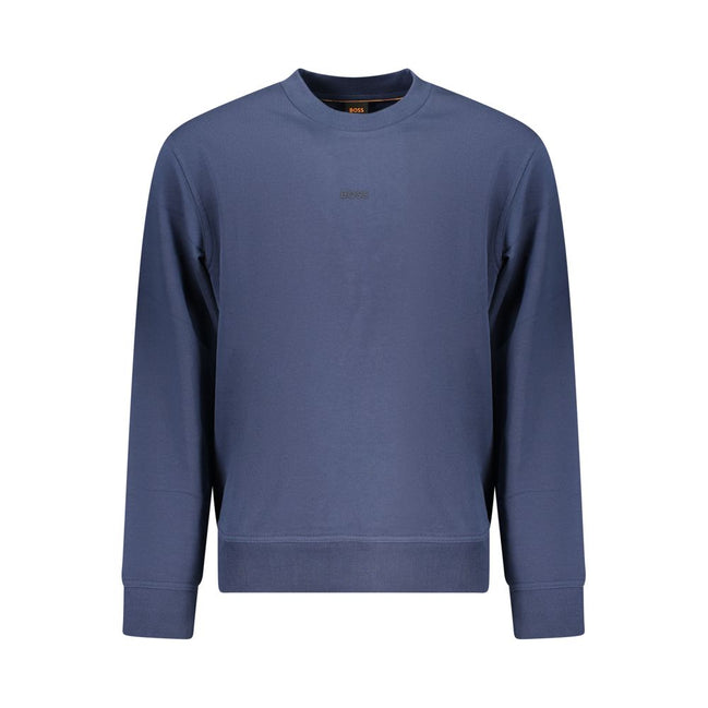 Felpa da uomo Hugo Boss in cotone blu