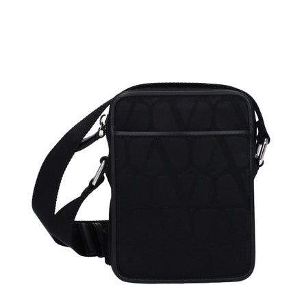 Sac bandoulière Valentino Garavani en tissu noir