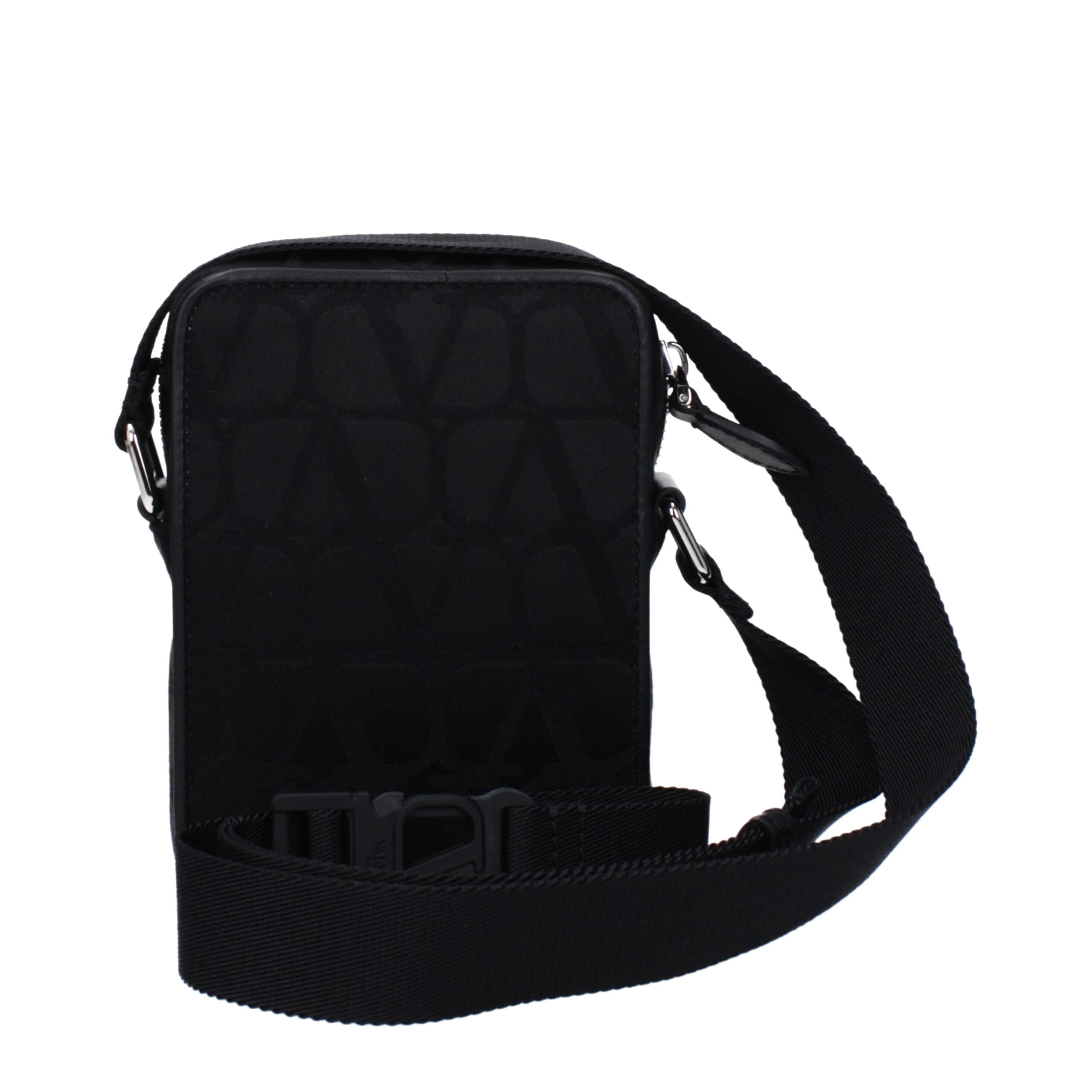 Sac bandoulière Valentino Garavani en tissu noir