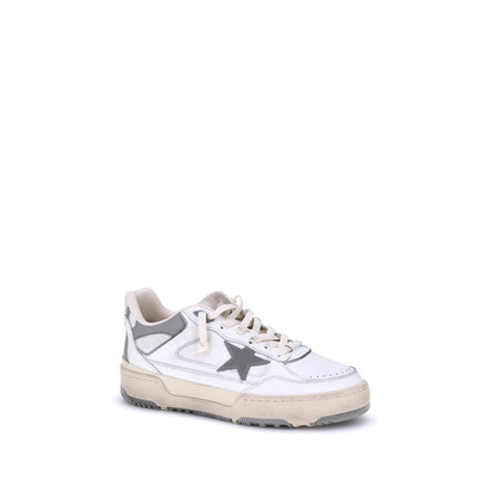 Golden Goose Gray Leather Chunky Sneakers