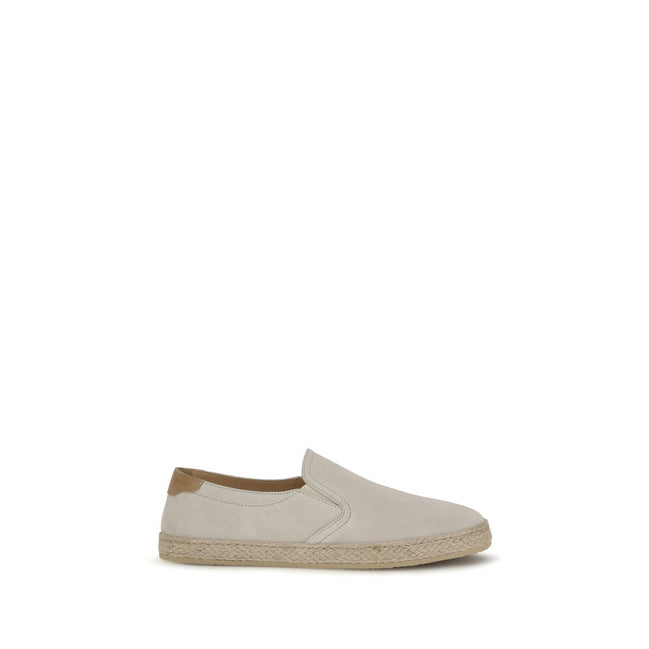 Baskets basses Brunello Cucinelli en cuir de veau gris Bos Taurus