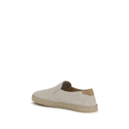 Baskets basses Brunello Cucinelli en cuir de veau gris Bos Taurus
