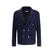 Gilet bleu en coton Brunello Cucinelli