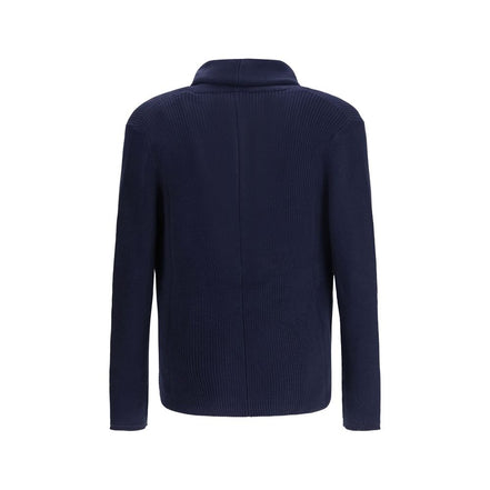 Gilet bleu en coton Brunello Cucinelli