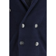 Gilet bleu en coton Brunello Cucinelli