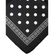 Fazzoletto da collo/foulard quadrato nero a pois Dolce & Gabbana