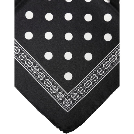 Fazzoletto da collo/foulard quadrato nero a pois Dolce & Gabbana