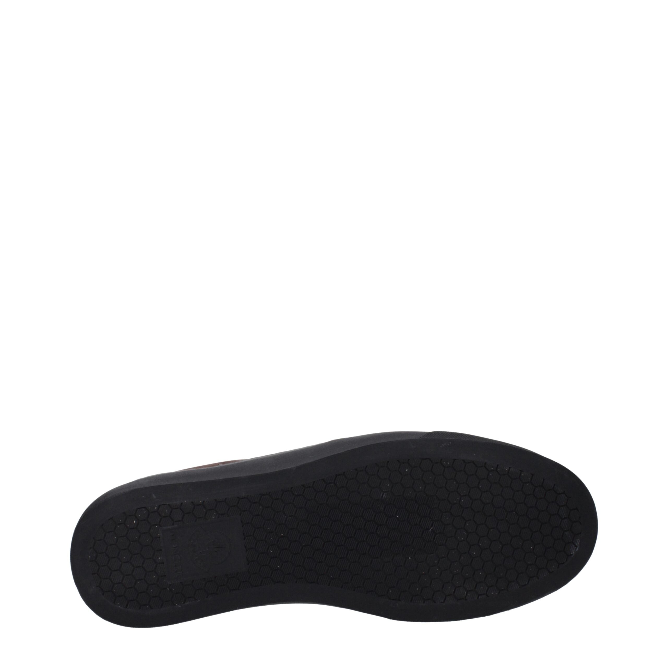 Mocassini Moncler Marroni in Pelle Slip-On