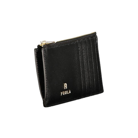 Portefeuille en cuir noir pour femme Furla