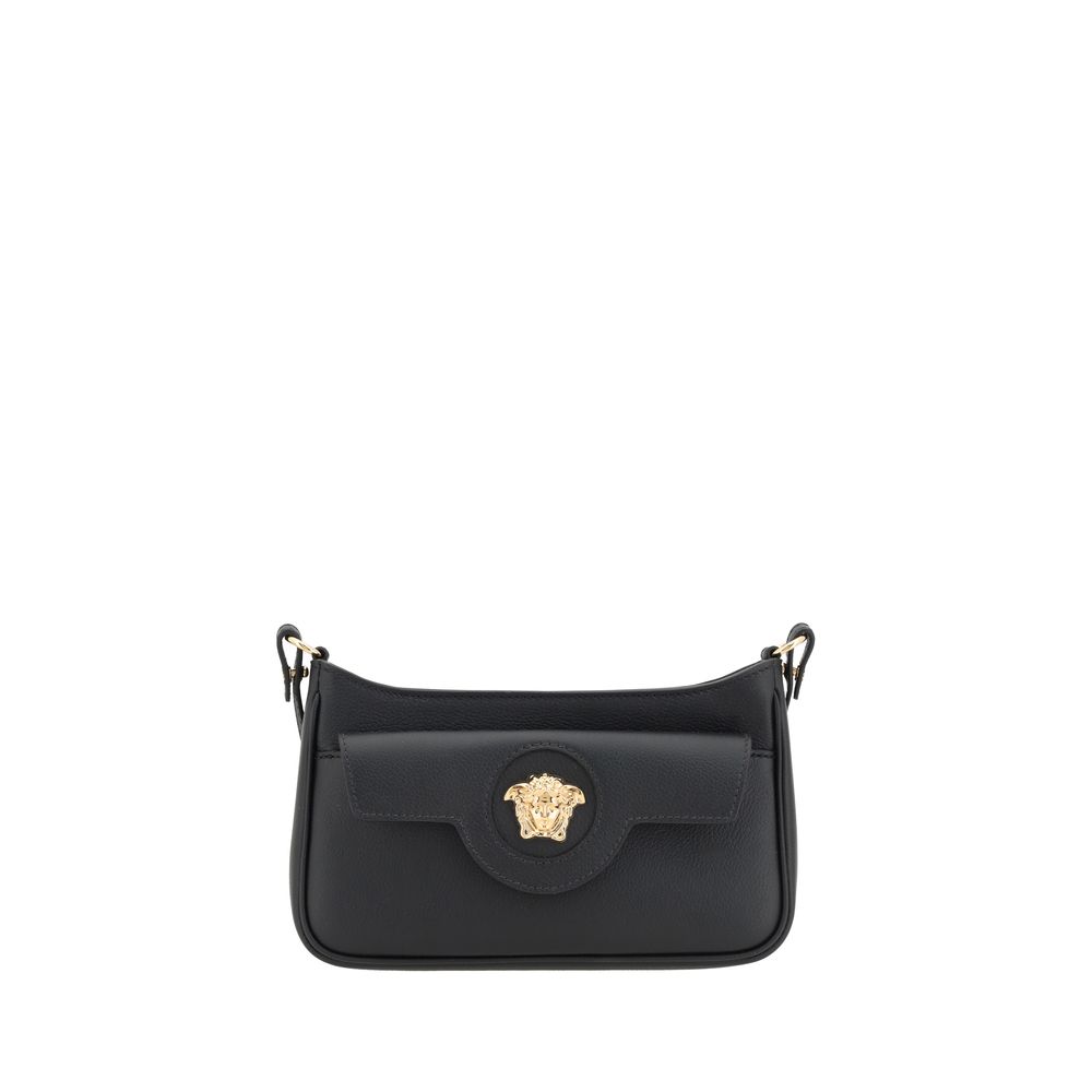 Versace Black Calf Leather Shoulder Bag - Women