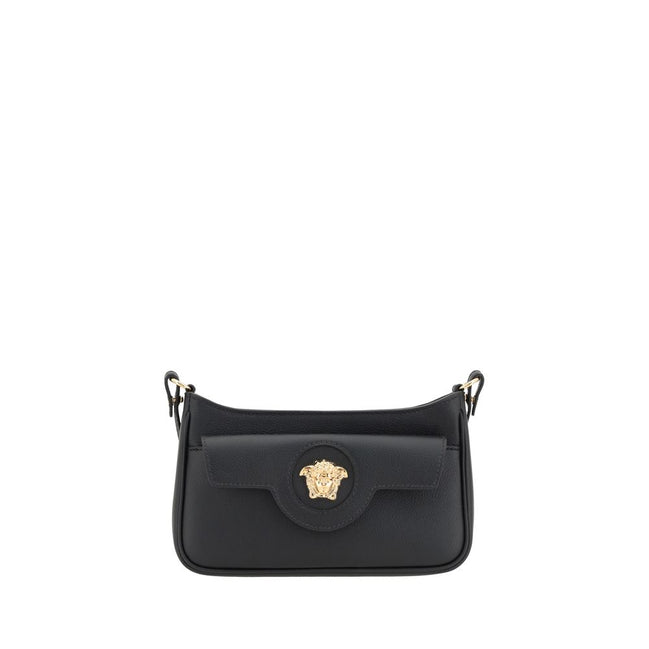 Versace Black Calf Leather Shoulder Bag - Women