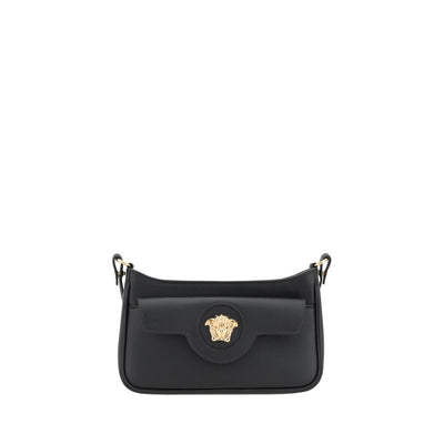 Sac bandoulière Versace en cuir de veau noir Bos Taurus