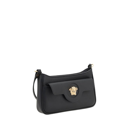 Versace Black Calf Leather Shoulder Bag - Women
