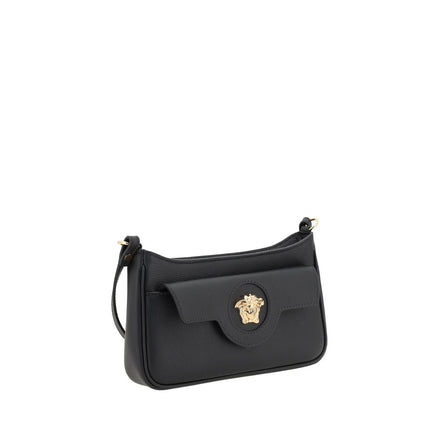 Sac bandoulière Versace en cuir de veau noir Bos Taurus
