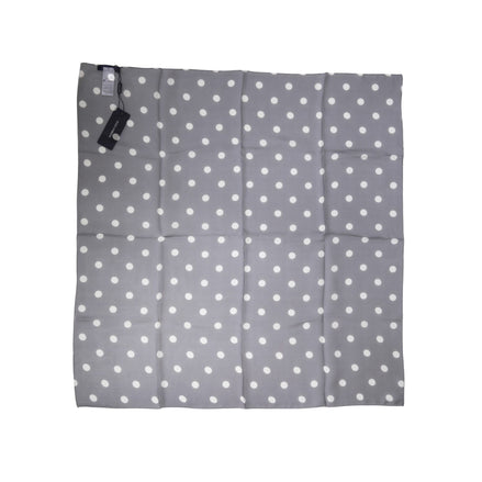 Dolce & Gabbana Blue Polka Dot Silk Square Foulard 91.5cm x 89.5cm Scarf