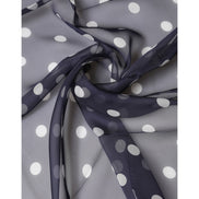 Foulard quadrato in seta blu a pois Dolce & Gabbana 91,5 cm x 89,5 cm