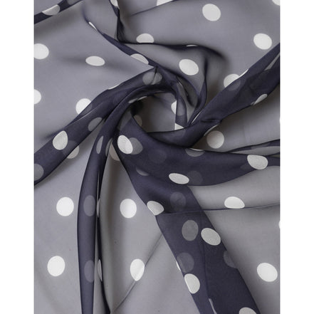Foulard quadrato in seta blu a pois Dolce & Gabbana 91,5 cm x 89,5 cm