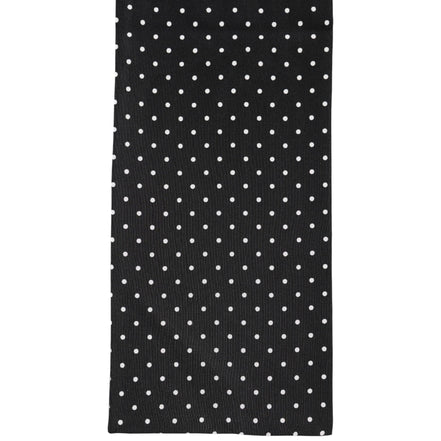 Écharpe foulard Dolce & Gabbana noire à pois 133,5 cm x 12,5 cm