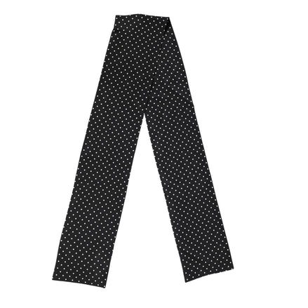 Dolce & Gabbana Black Polka Dot Neck Wrap Foulard 133.5cm x 12.5cm Scarf