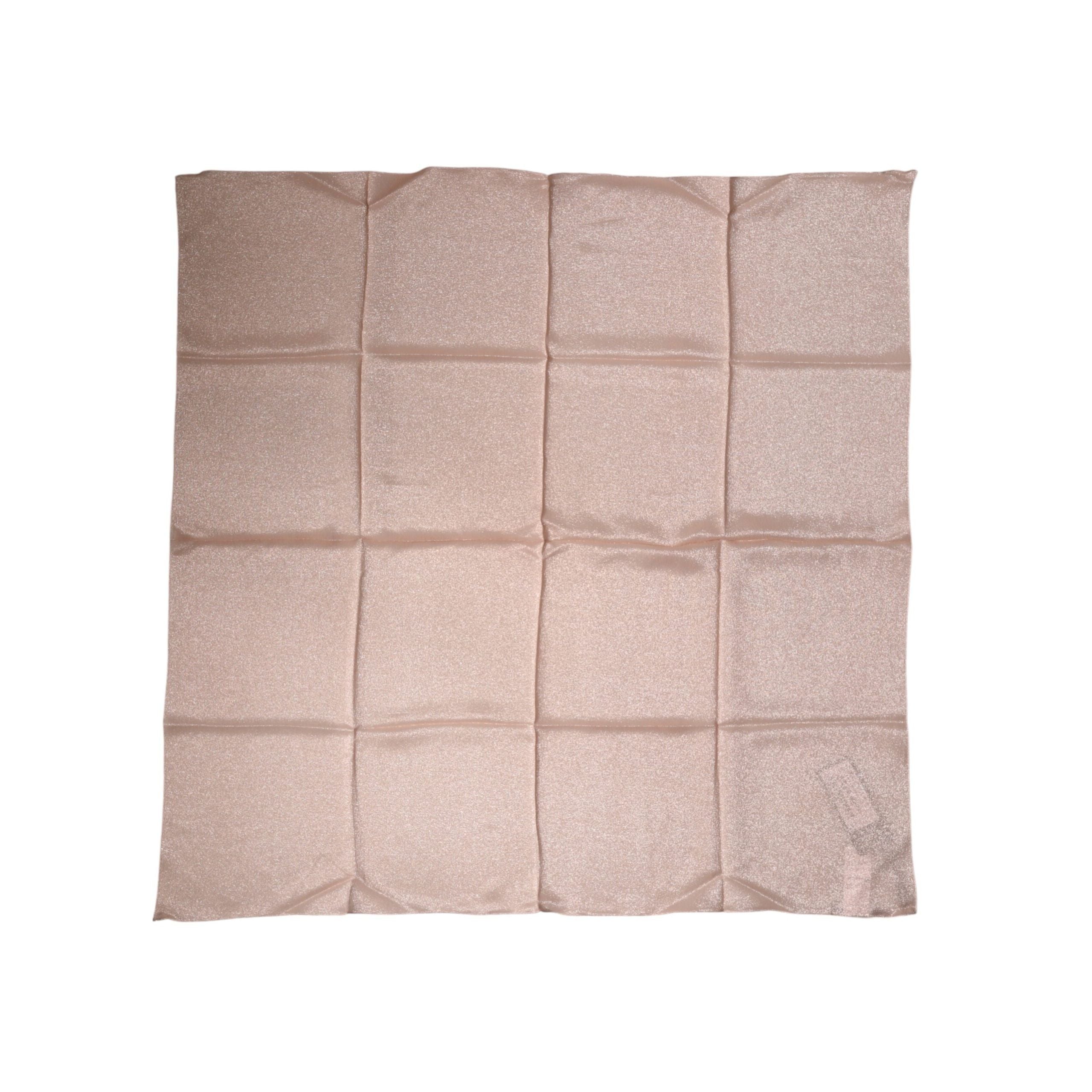 Foulard quadrato Dolce & Gabbana in misto seta rosa chiaro 87,5 cm x 86,5 cm