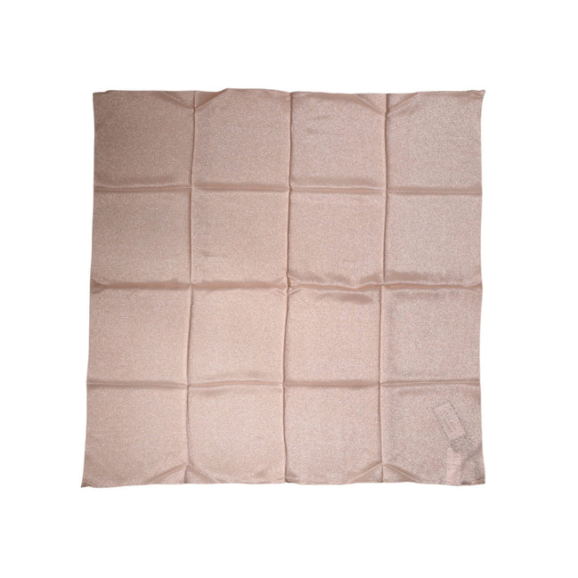Foulard quadrato Dolce & Gabbana in misto seta rosa chiaro 87,5 cm x 86,5 cm