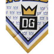 Sciarpa foulard quadrato Dolce & Gabbana Multicolor DG Royals da uomo 50 cm x 50 cm