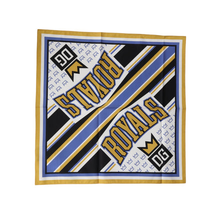 Dolce & Gabbana Multicolor DG Royals Square Foulard Men 50cm x 50cm Scarf
