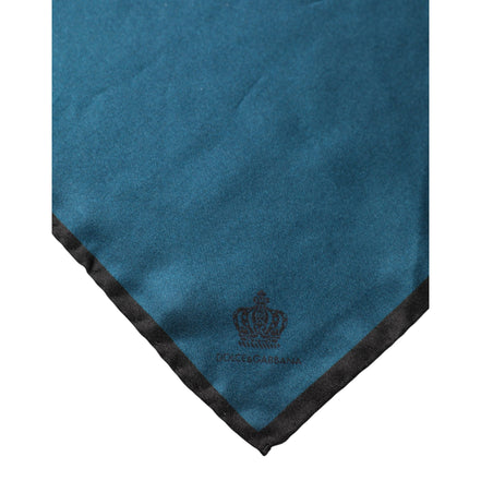 Fazzoletto da taschino in seta blu Dolce & Gabbana