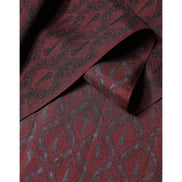 Sciarpa foulard da uomo Dolce & Gabbana in seta fantasia bordeaux 133cm x 22cm
