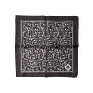 Fazzoletto da taschino quadrato da uomo Dolce & Gabbana Brown Jazz Club 32 cm x 31 cm