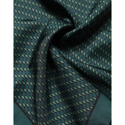 Foulard Dolce & Gabbana en Soie Verte Foncée à Motifs 32cm x 31cm
