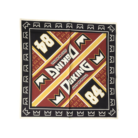Foulard quadrato da uomo Dolce & Gabbana Multicolor DG King 50,5 cm x 50 cm