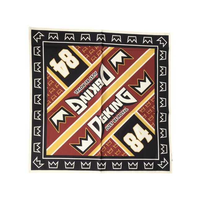 Foulard quadrato da uomo Dolce & Gabbana Multicolor DG King 50,5 cm x 50 cm