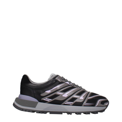 Maison Margiela Black Fabric Athletic Sneakers