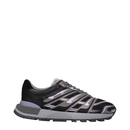 Maison Margiela Black Fabric Athletic Sneakers