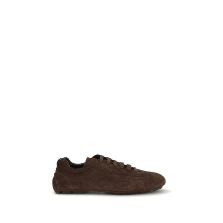 Prada Brown Lamb Athletic Sneakers