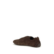 Prada Brown Lamb Athletic Sneakers