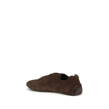Prada Brown Lamb Athletic Sneakers