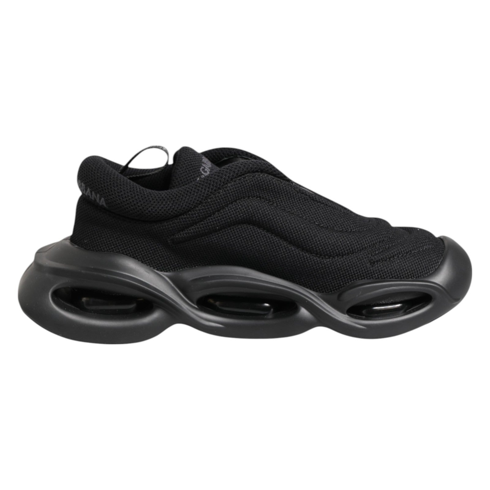 Chaussures baskets basses à enfiler Dolce & Gabbana noires Wave