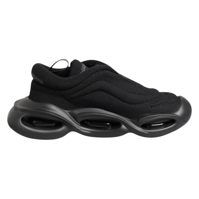 Chaussures baskets basses à enfiler Dolce & Gabbana noires Wave